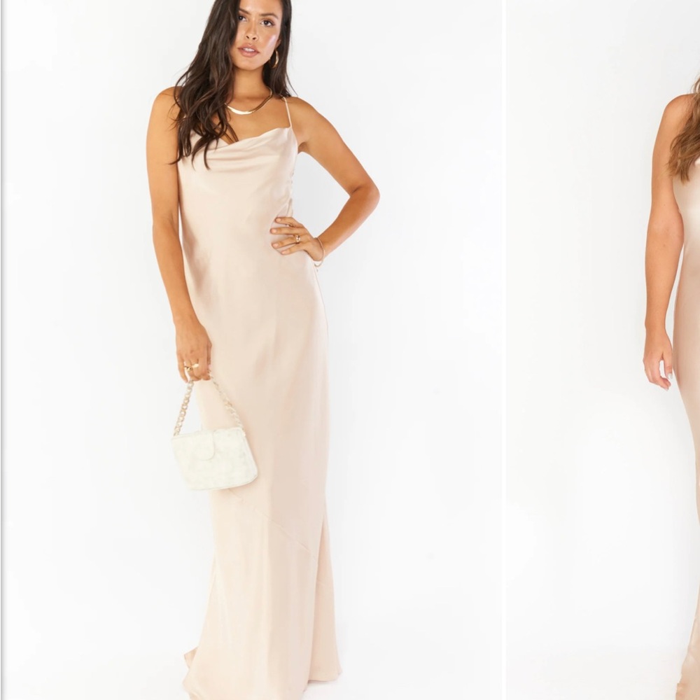 Show Me Your MuMu Tuscany Maxi Slip Dress in champagne